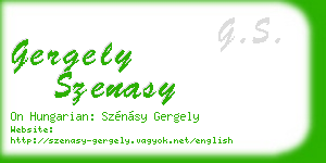 gergely szenasy business card