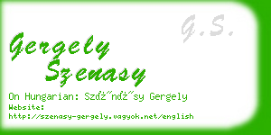 gergely szenasy business card